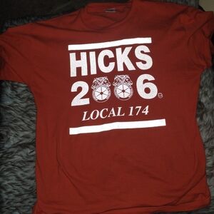 Bayside Heavy Weight International Brotherhood Of Teamsters Tshirt 2XL Orange